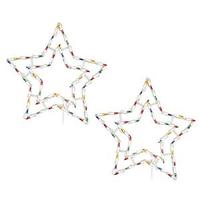 Vickerman 18" Star Window Decor 50 Multi-Color Lights (2 pack)