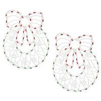 Vickerman 18" Wreath Window Decor 50 Multi-Color Lights (2 pack)