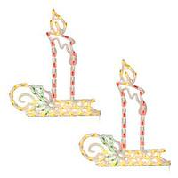Vickerman 18" Candle Window Decor 50 Multi-Color Lights (2 pack)