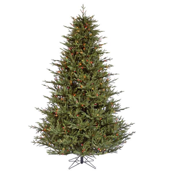 7.5' x 64" Artificial Itasca Frasier 750 Multi-Color Italian LED Lights