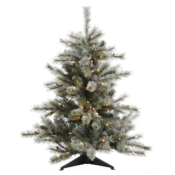 3.5' x 35" Artificial Slightly Frosted Sartell Glittered 150 Clear Lights