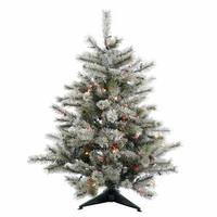 Vickerman 3.5' x 35" Artificial Lightly Frosted Sartell 150 Multi-Color Lights