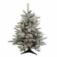 Vickerman 3.5' x 35" Artificial Slightly Frosted Sartell Glittered 165 Multi-Color Italian LED Lights