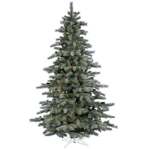 4.5' x 40" Artificial Frosted Sartell with 34 Pine Cones