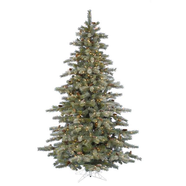4.5' x 40" Artificial Lightly Frosted Sartell 250 Multi-Color Lights