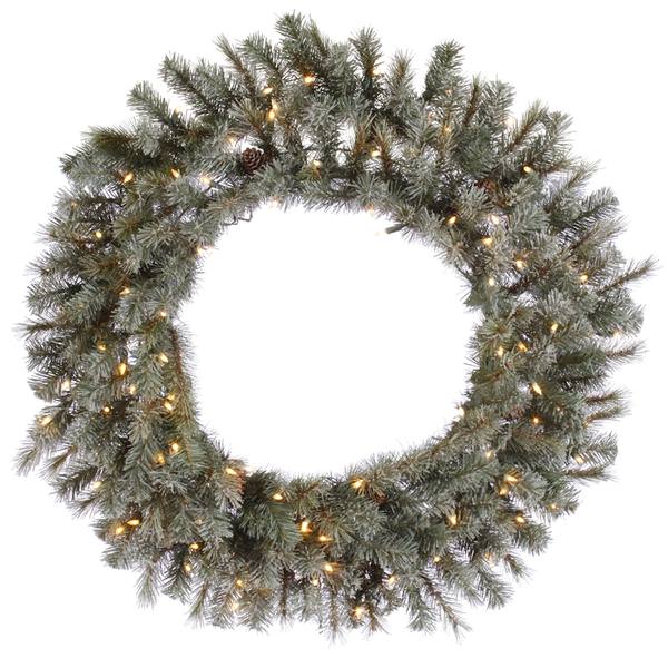 72" Artificial Frosted Sartell 400 Clear DuraLit Miniature Lights
