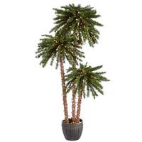 Vickerman 4', 5', 7' Artificial Palm Trees 650 Clear Lights