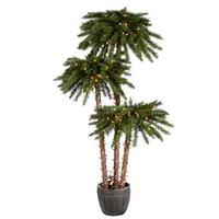 Vickerman 4', 5', 7' Artificial Palm Trees 495 Warm White LED Lights