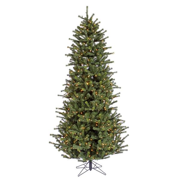 7.5' x 46" Artificial Carver Frasier Slim 600 Clear Lights