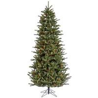 Vickerman 7.5' x 46" Artificial Carver Frasier Slim 600 Multi-Color DuraLit Miniature Lights