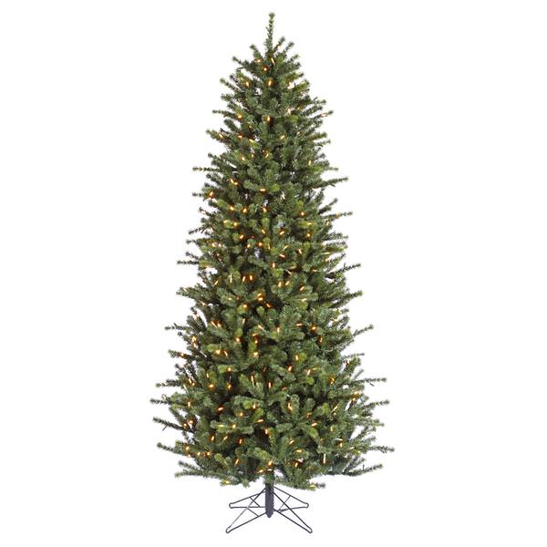 12' x 66" Artificial Carver Frasier Slim 1,305 Warm White LED Lights