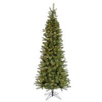Vickerman 4.5' x 24" Artificial Albany Spruce Slim 135 Warm White LED Lights