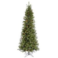 Vickerman 4.5' x 24" Artificial Albany Spruce Slim 165 Multi-Color LED Lights