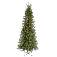 Vickerman 6.5' x 34" Artificial Albany Spruce Slim 300 Multi-Color Lights