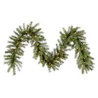 Vickerman 9' x 12" Artificial Albany Spruce Garland 90 Warm White LED Lights
