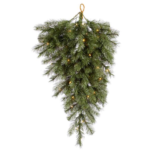 48" Artificial Albany Spruce Teardrop 90 Warm White LED Lights