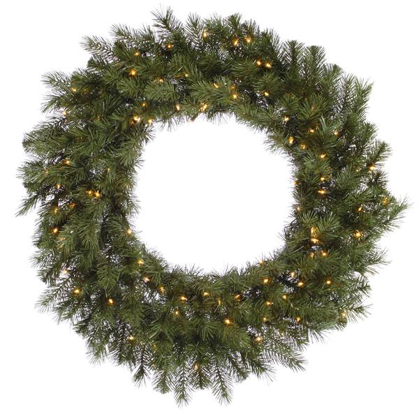 30"Artificial  Albany Spruce Wreath 50 Clear Lights