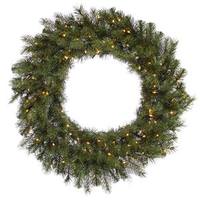 Vickerman 48" Artificial Albany Spruce Wreath 200 Clear Lights