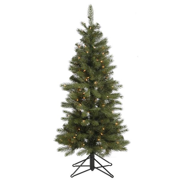 5.5' x 28" Artificial Blue Albany Spruce Slim 200 Clear Lights