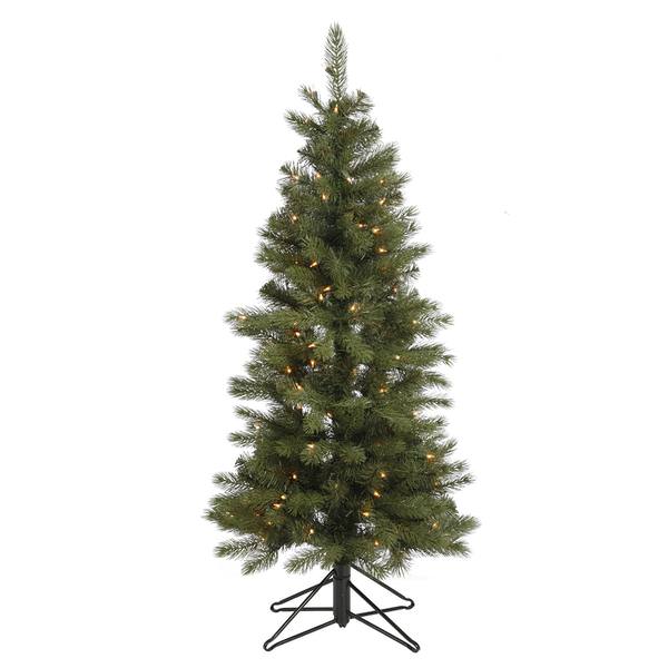 5.5' x 28" Artificial Blue Albany Spruce Slim 180 Warm White LED Lights