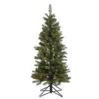 Vickerman 5.5' x 28" Artificial Blue Albany Spruce Slim 180 Warm White LED Lights