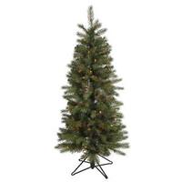 Vickerman 5.5' x 28" Artificial Blue Albany Spruce Slim 200 Multi-Color Lights