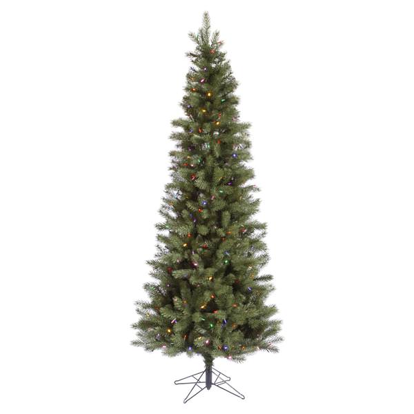 5.5' x 28" Artificial Blue Albany Spruce Slim 220 Multi-Color LED Lights