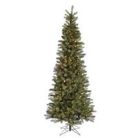 Vickerman 7.5' x 38" Artificial Blue Albany Spruce Slim 360 Warm White LED Lights