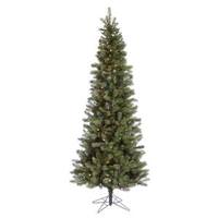 Vickerman 7.5' x 38" Artificial Blue Albany Spruce Slim 400 Multi-Color Italian LED Lights