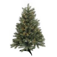 Vickerman 3.5' x 30" Artificial Blue Albany Spruce 150 Clear Lights