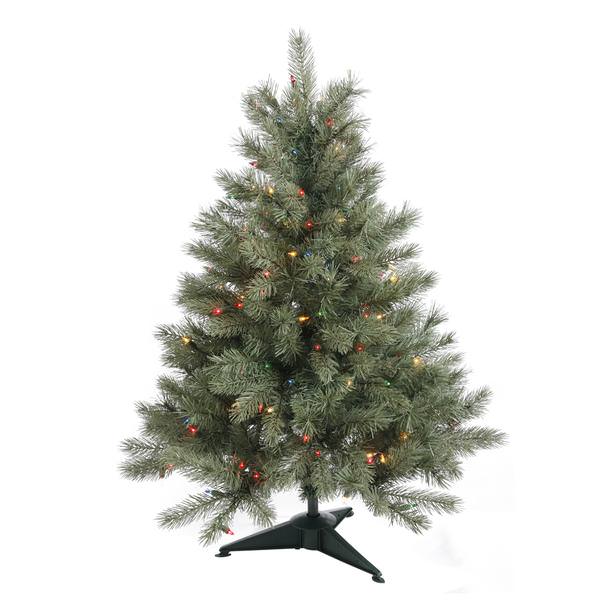 3.5' x 30" Artificial Blue Albany Spruce 150 Multi-Color Lights
