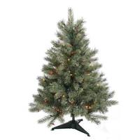 Vickerman 3.5' x 30" Artificial Blue Albany Spruce 150 Multi-Color Lights