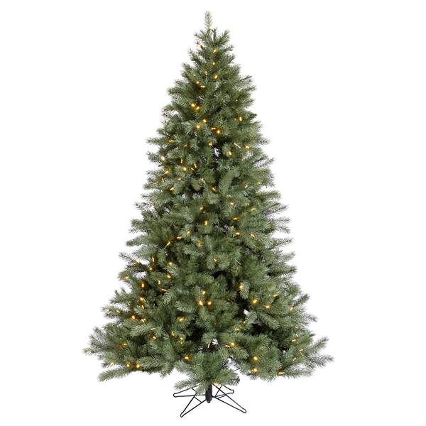 9.5' x 66" Artificial Blue Albany Spruce 810 Warm White LED Lights