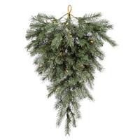 Vickerman 48" Artificial Blue Albany Spruce Teardrop 90 Warm White LED Lights