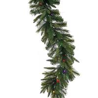 Vickerman 9' x 18" Artificial Cashmere Pine Garland 150 Multi-Color Lights