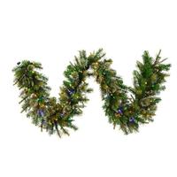 Vickerman 9' x 18" Artificial Cashmere Pine Garland 150 Multi-Color Italian LED Lights