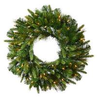 Vickerman 30" Artificial Cashmere Pine Wreath 50 Warm White Italian LED Lights