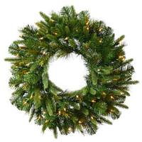 Vickerman 36" Artificial Cashmere Pine Wreath 100 Clear Lights