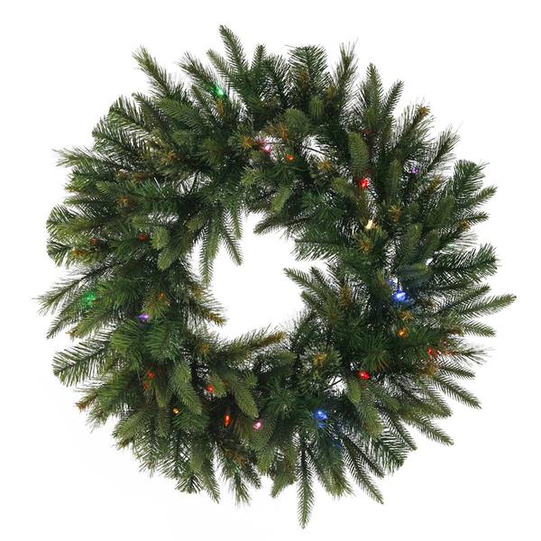 84" Artificial Cashmere Pine Wreath 400 Multi Color LED Lights
