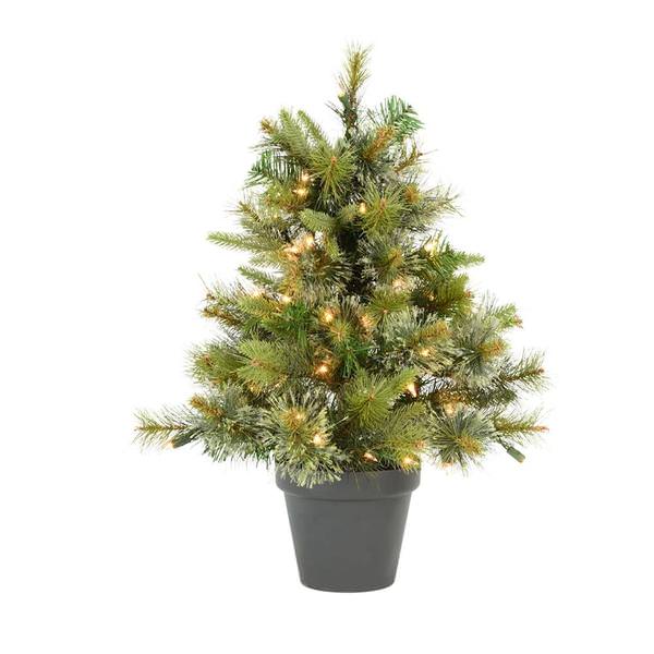 24" x 21" Artificial Cashmere Pine 50 Clear Lights
