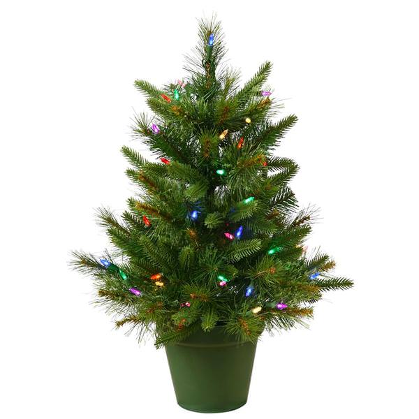 24" x 21" Artificial Cashmere Pine 50 Multi-Color Lights