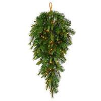 Vickerman 36" Artificial Cashmere Pine Teardrop 50 Clear Lights