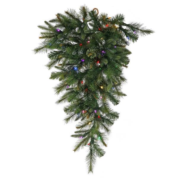 48" Artificial Cashmere Pine Teardrop 50 Multi-Color Italian LED Lights