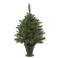 Vickerman 3.5' x 28" Artificial Cashmere Pine Battery Operated 50 Multi-Color Italian LED Lights