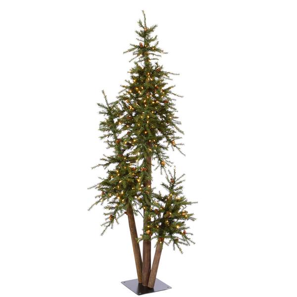 7.5' Artificial Triple Hokah Fir 350 Clear Lights