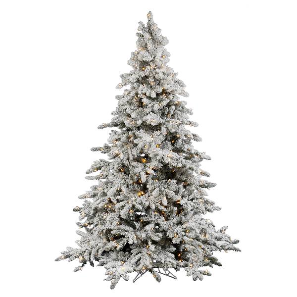 7.5' x 65" Artificial Flocked Utica 700 Warm White Italian LED Lights