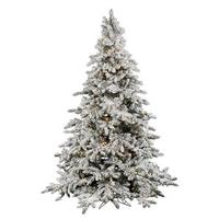 Vickerman 7.5' x 65" Artificial Flocked Utica 700 Warm White Italian LED Lights