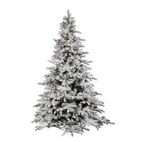 Vickerman 7.5' x 65" Artificial Flocked Utica 700 Multi-Color Italian LED Lights