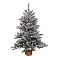 Vickerman 3.5' Artificial Flocked Anoka Pine 150 Clear Lights