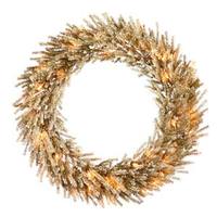 Vickerman 24" Artificial Mocha Wreath 35 Clear Lights